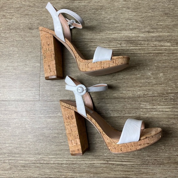 Chelsea & Violet Shoes - Chelsea & Violet Sonya Leather Cork Platform Shoes